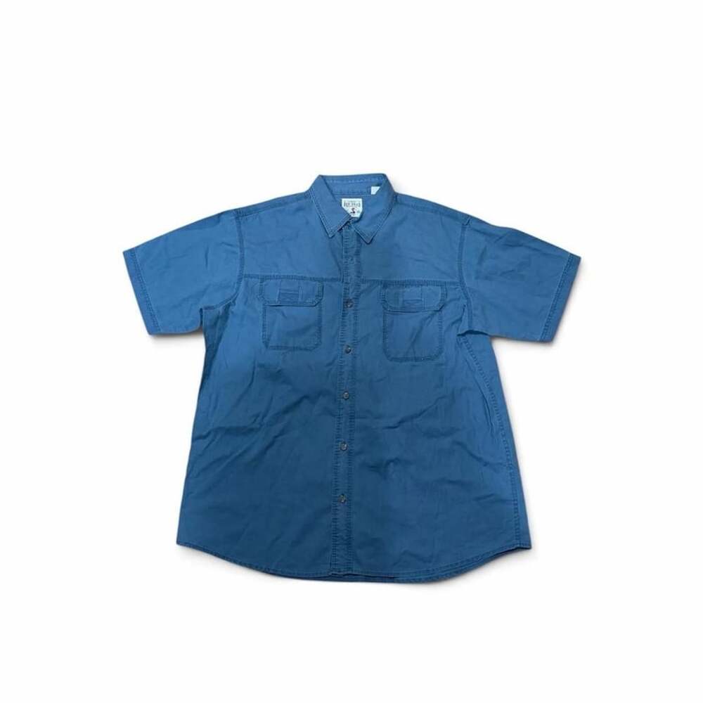Red Head Men's Blue Short Sleeve Utility Fishing Shirt